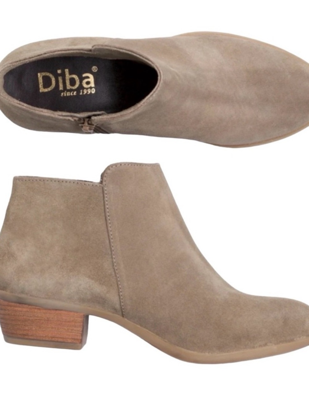 DIBA Layla Suede Booties, Size 8.5New never worn. Tan